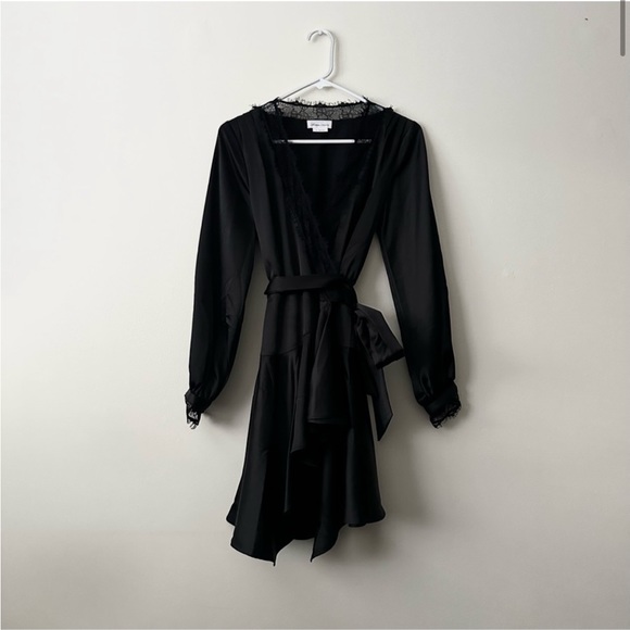 REVOLVE Satin Wrap Dress - Picture 5 of 9